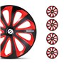 Sparco Enjoliveurs Sicilia - 15-pouces - Noir/Rouge/Carbone - Set de 4 pièces