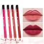 Baorder 12 Couleurs Matte Lip Liner Pencil Set,Rouge à lèvres velours mat crémeux,Kit de maquillage pour les lèvres en une étape
