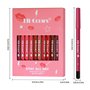 Baorder 12 Couleurs Matte Lip Liner Pencil Set,Rouge à lèvres velours mat crémeux,Kit de maquillage pour les lèvres en une étape