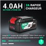DCA Scie Circulaire Mini Sans Fil 20V Avec Batterie 4,0Ah, 2 Vitesses 6700/4200 RPM, 3 Lames Ø125mm et Rail Guide, Profondeur Co