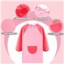BETESSIN Tablier Peinture Enfant Blouse Manches Longues Imperméable avec Poche pour l'École Activités Peinture Cuisine Nourrissa