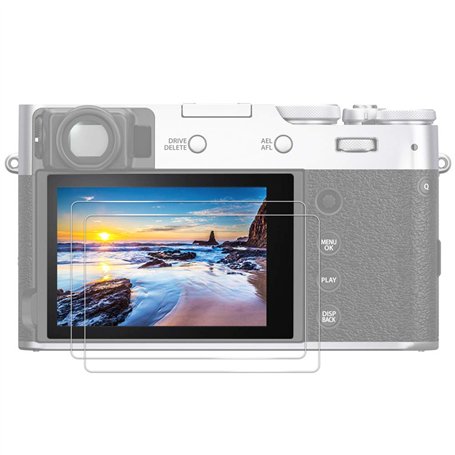 JJC Lot de 2 films de protection d'écran en verre trempé pour appareil photo numérique Fujifilm X-T5 Compact