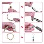 STARTOGOO Kit de fabrication de bijoux 1500 Pièces rangement accessoire, boucles d'oreilles, colliers, bracelet elastique creati