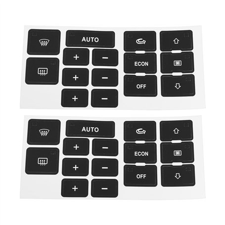 Be In Your Mind Lot de 2 Autocollants de Réparation pour Bouton de Commande de Chauffage Et de Climatisation Compatible avec Aud