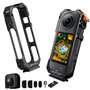 K&F Concept Cage en Aluminium et Bouchon d'objectif Doigts Pliants Mousse Anti-Vent Compatible avec Insta360 X5