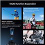K&F Concept Cage en Aluminium et Bouchon d'objectif Doigts Pliants Mousse Anti-Vent Compatible avec Insta360 X5