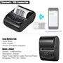 Mini imprimante thermique sans fil 58 mm pour iOS Android Windows branchement USB POS Bluetooth 4.0
