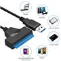 ENJOY-UNIQUE Câble adaptateur SATA 22 broches vers USB 3.0 pour disque dur 2,5" pour ordinateur portable HDD SSD 20 cm