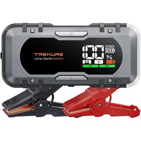 Booster Batterie Voiture 6000A, 27000mAh Démarreur Batterie Voiture, PD 65W Charge Rapide Booster Batterie (Tous Essence/12L Die Booster Batterie Voiture 6000A