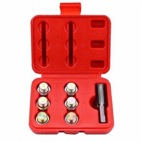 BestsQ M17x1.5MM Bouchon de vidange d'huile Kit de réparation de Filetage de Robinet Vis de Carter d'huile Outil de rechapage
