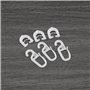 Create idea Lot de 50 paires de glissières de rideaux en plastique blanc compatibles avec Scania Truck R-S Series Rideaux coulis