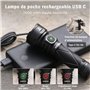 sofirn Lampe torche LED SR15 Lampe de poche 4500 lumens, portée de 510 m, EDC Lampe Torche Rechargeable d'extérieur ultra-lumine