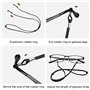 LIUJZZJ 3 Pièces Sangle de Lunettes Faux Cuir pour Lunette Cordons Homme Femme Fils Lunettes Sangle de Lunettes Chaine Lunette C