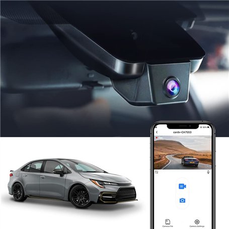 Fitcamx Dashcam Compatible avec Toyota Corolla L Le SE XLE XSE SE Nightshade Sedan 4D Hybrid Touring Sports 12th Gen (E210) 2019