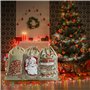 Grand sac de Noël en toile de jute 40 x 56 cm. Sacs cadeaux de Noël avec cordon de serrage. Paquet de 3