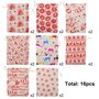Qpout Paquet de 16 sachets métalliques de Noël en Toile de Jute avec Cordon de Serrage, Bronzage Pochette Cadeau de Noël Pochett