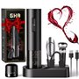 GHB Tire-Bouchon Electrique Rechargeable Ouvre Bouteille Electrique avec Socle