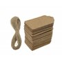 The Lord of the Tools Lot de 100 étiquettes en papier kraft marron vierges de 4 x 2 cm pour mariage