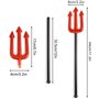 DERAYEE 2pcs Fourche de Diable,Devil Fork Sparkling Rouge Trident Arme Horreur Accessoire pour la Fête d'Halloween