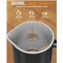 VIYSPNV 5 en 1 Mousseur à Lait Électrique 500 ML Mousseur de Lait 600W Emulsionneurt Automatique Chauffe Lait Chaud et Froid Fon