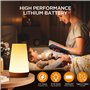 Romon Lampe de Chevet, Veilleuse Enfant LED Lampe d'Ambiance Chambre Lampe Nuit Tactile avec 13 Couleurs, Rechargeable, Lampe de