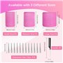 18 Rouleaux Cheveux Chauffant Heatless Curling avec 3 Tailles 60mm 45mm 36mm avec 12 Pince
