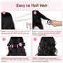 Romon 31 Pièces Bigoudis Cheveux Set, 18 Rouleaux Cheveux Chauffant Heatless Curling avec 3 Tailles 60mm 45mm 36mm avec 12 Pince