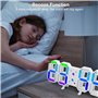Romon Horloge Numérique, Horloge Murale Numérique Digitale Réveil Lumineux Électroniques LED 7 RGB Couleur 12/24 Heures Mode Vei