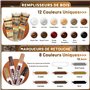 Le Kit de Réparation de Meubles en Bois de Grande Capacité Comprend du Mastic Bois et de la Ci