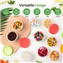 VINATO 16Pcs Boîtes Alimentaires Plastiques, 250ml Boîte Plastique Alimentaire Avec Couvercle, Set De Conservation En Rouge, Ver