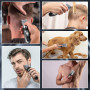 Cozary Tondeuse Barbe Homme, Tondeuse Cheveux Hommes, Rasoir Electriques Hommes avec Écran LED, Recharge USB, 4 Peignes de Guida