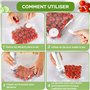 Acmeenjoy Machine Sous Vide Alimentaire Portable, Sous Videuse Alimentaire Automatique avec 20 Sacs Sous Vide Réutilisables, App