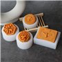 JS MOLD Lot de 4 moules en silicone en forme de nid d'abeille - Moule à bougie 3D - Moule en silicone pour la fabrication de bou