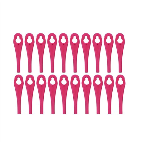 20 Lames de rechange/planchette à découper/couteau en plastique pour votre Flora Best FRTA 20 A1 Coupe-gazon à batterie IAN 2822