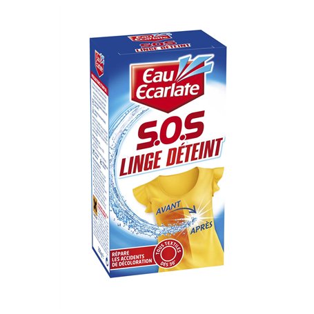 ‎Eau Ecarlate Accident de Décoloration – Sos Linge Déteint Rénovateur Poudre (200g) – Répare les accidents de décoloration et ra