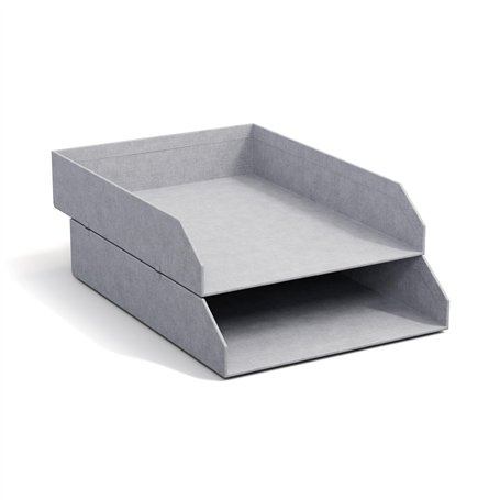 BIGSO Hakan Lot de 2 corbeilles à courrier pour Le Bureau - Compartiments de Rangement empilables pour Lettres