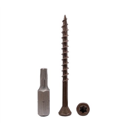 Lot de 50 vis à bois finition anti-corrosion marron 4