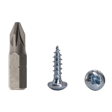 Marcopol Lot de 100 vis à bois à tête cylindrique DIN 7981 en acier zingué 4