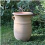 Kreta Keramik Céramique crète | amphore de Plante en Terre Cuite antigel Faite Main avec poignées 40 cm | jardinière décorative 