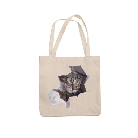 Super Lemon Sac fourre-tout réutilisable motif chat chaton fenêtre - Sac de courses en toile de jute écologique avec longues poi