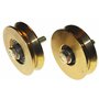 (V79–12) Lot de 2 roues pour portail coulissant, roues de poulie en acier avec rainure en V, fabriquées en Union Européenne (79 