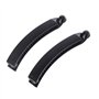 MINGSTORE 2 pièces 10 cm Pinces à Cheveux Banane tête carrée Noire Porte-Queue de Cheval Barrette en Plastique