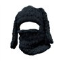 Mauqfra Cagoule exposée pour le visage - Bonnet tricoté avec oreilles de lapin - Bonnet tricoté moelleux pour l'hiver - Oreilles