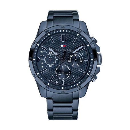 Tommy Hilfiger Montre Analogique Multifonction Quartz pour Hommes avec Bracelet en Silicone