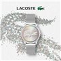 Lacoste Montre Analogique à Quartz pour Femme Collection LADYCROC avec Bracelet Milanais en Acier Inoxydable Argenté - 2001259