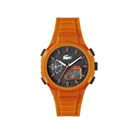 Lacoste Montre Quartz Multifonction Analogique-Digitale pour Homme Collection LC33 avec Bracelet en Silicone - Disponible pour H