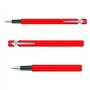 Caran d'Ache Stylo-plume en métal 849 - Rouge mat - Plume F