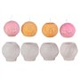 Meiliyizu Lot de 4 moules en silicone en forme de boule de Noël pour bougie, savon, décoration de Noël, décorations de plâtre, c