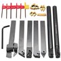 EsportsMJJ 7Pcs 12Mm Tige Tour Set Barre D'Alésage Tournage Kit Porte-Outils avec Inserts en Carbure