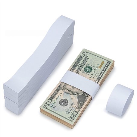 Lot de 300 rouleaux de porte-monnaie - Banderole - Compteuse de billets - Bandeaux